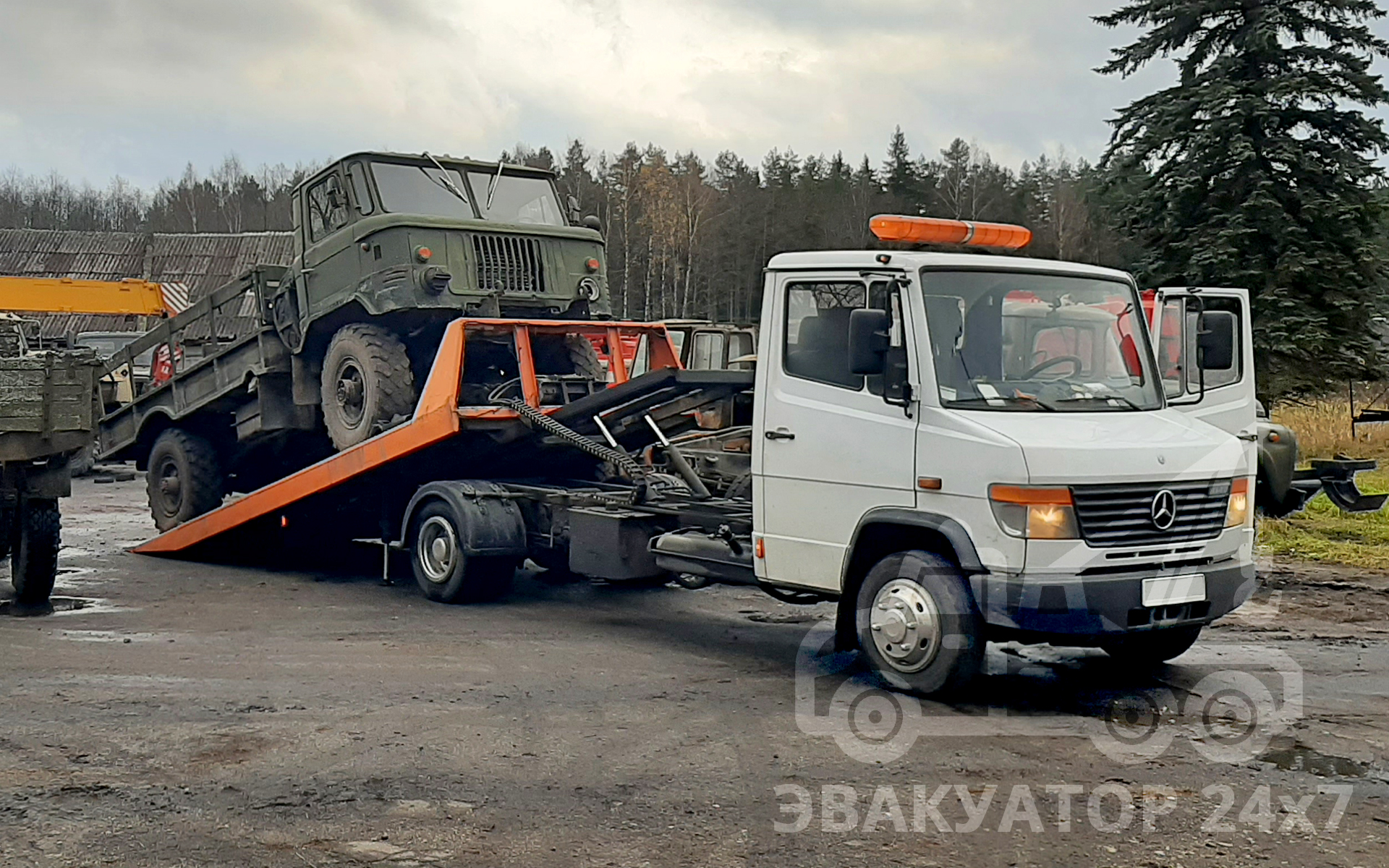 Перевозка армейского ГАЗ-66 между городами - Эвакуатор ДОЛ